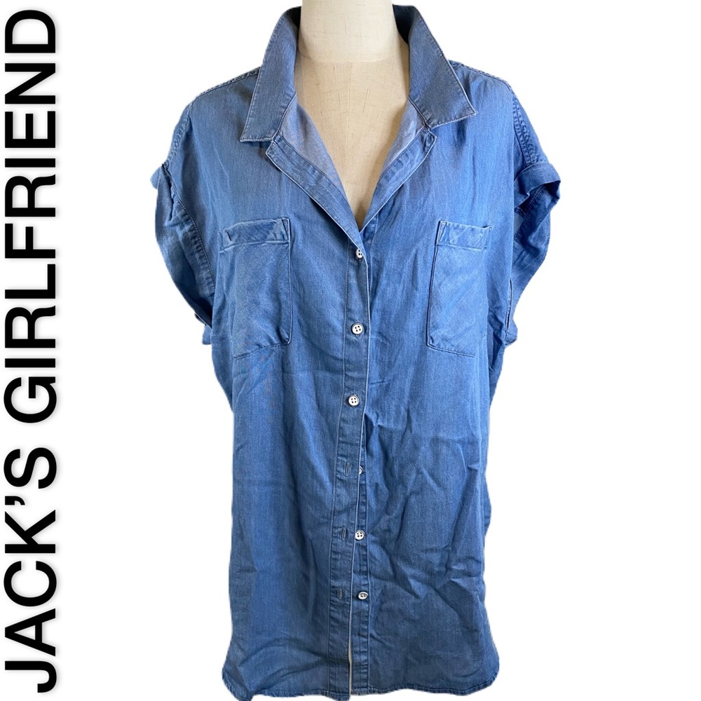 Jacks Girlfriend Tencel Button Down Shirt (XXL)